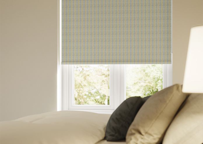 Emily Bond George Stripe, Indigo - Roller Blind - Image 5